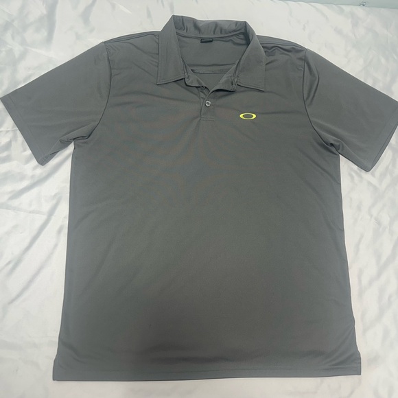 Oakley Other - Oakley Men's Polo Shirt in Gray with Yellow Logo